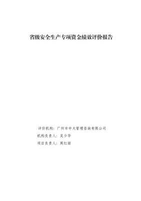 省级专项资金项目绩效报告 财政资金项目预算绩效评价服务分析与优化路径